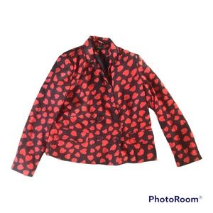 Silky Feeling Black and Red Blazer Size M